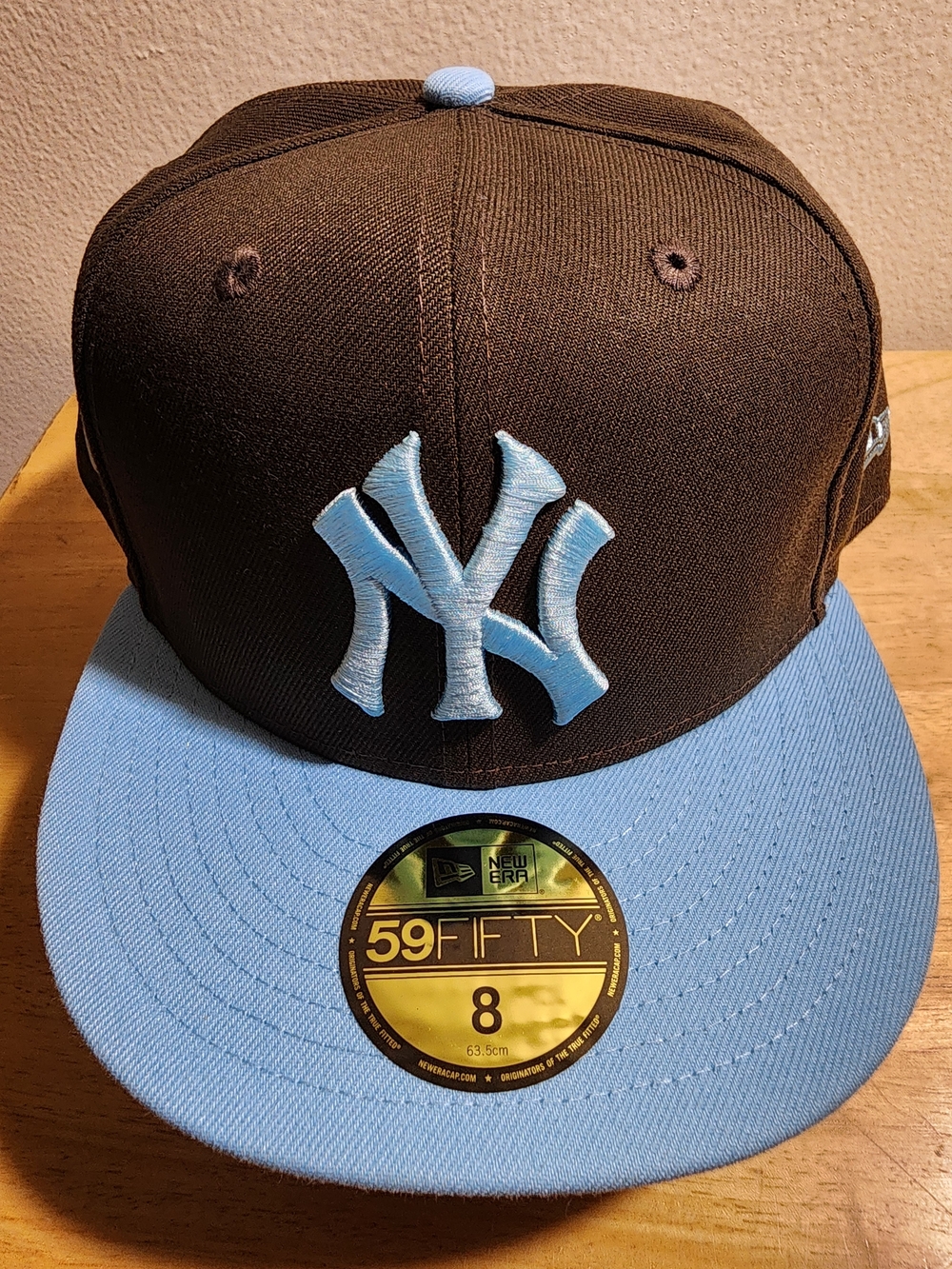 New Era 59Fifty Size 8 New York Yankees Muddy Waters 75th World Series Patch Hat